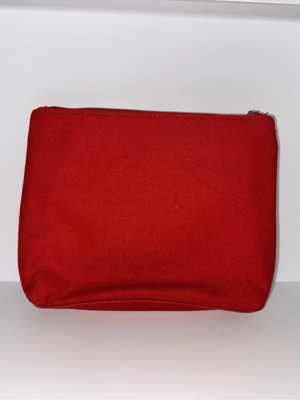 Spartina 449 Raise a Ruckus Red Linen Cosmetic Bag Makeup Pouch Clutch